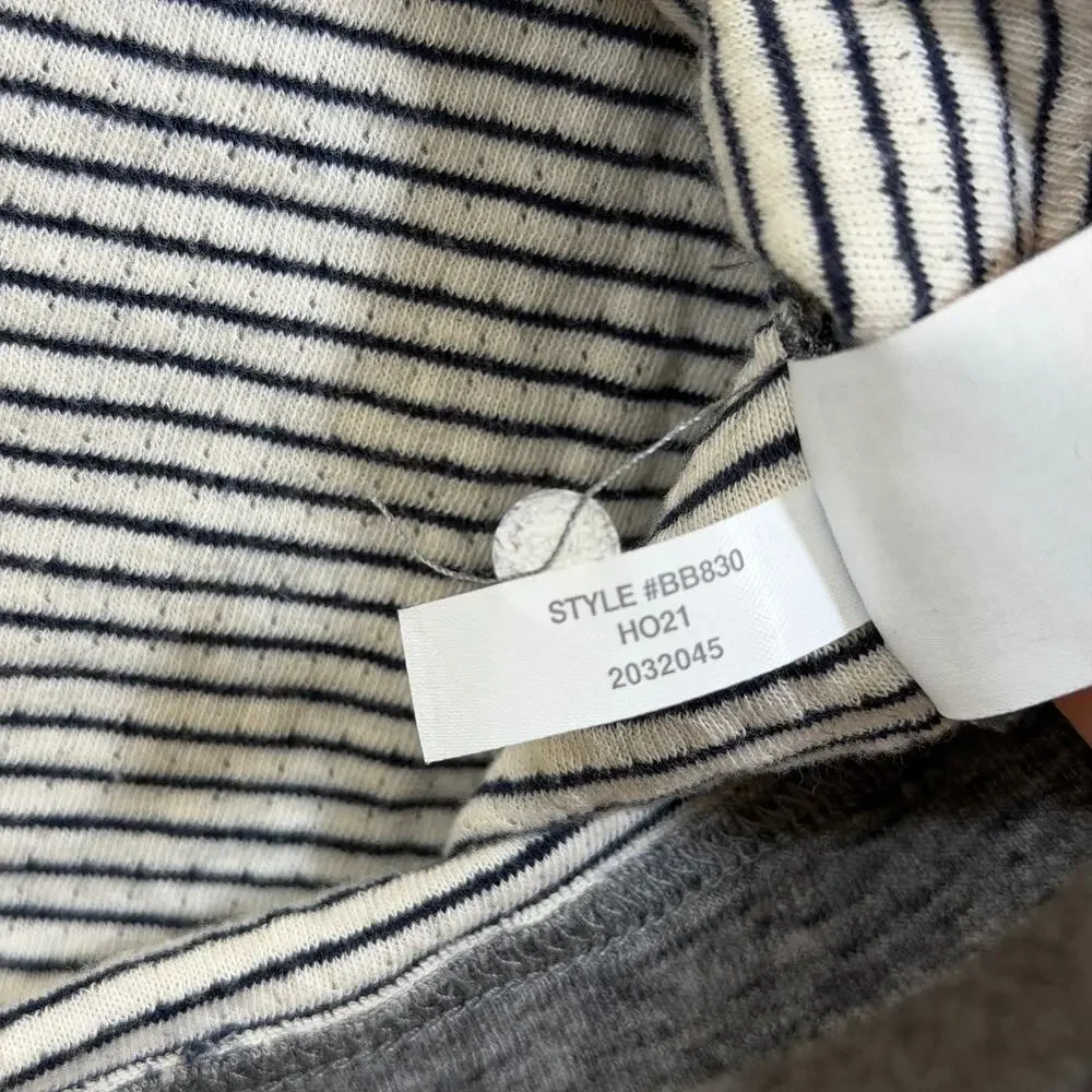 J.Crew Knit Goods 1/4 Zip Pullover Mens L Heather Gray Cotton Preppy Sweater